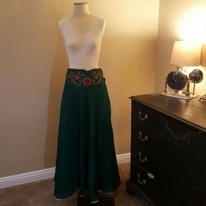 COPY - Beautiful Indian Boho Emerald Green Vintage Skirt
